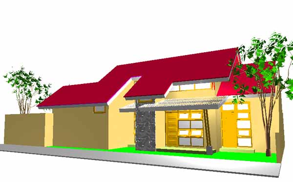 Gambar 2 Dimensi Rumah Adat - Contoh Soal2