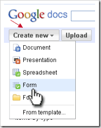 Google docs form Google docs form