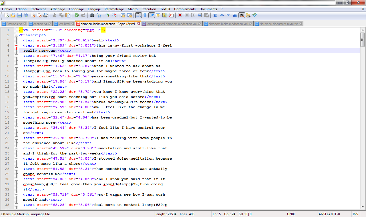 Formater Formatting XML Notepad++