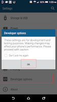 HTC M8 Devoloper settings
