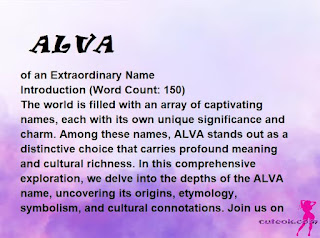 meaning of the name "ALVA"