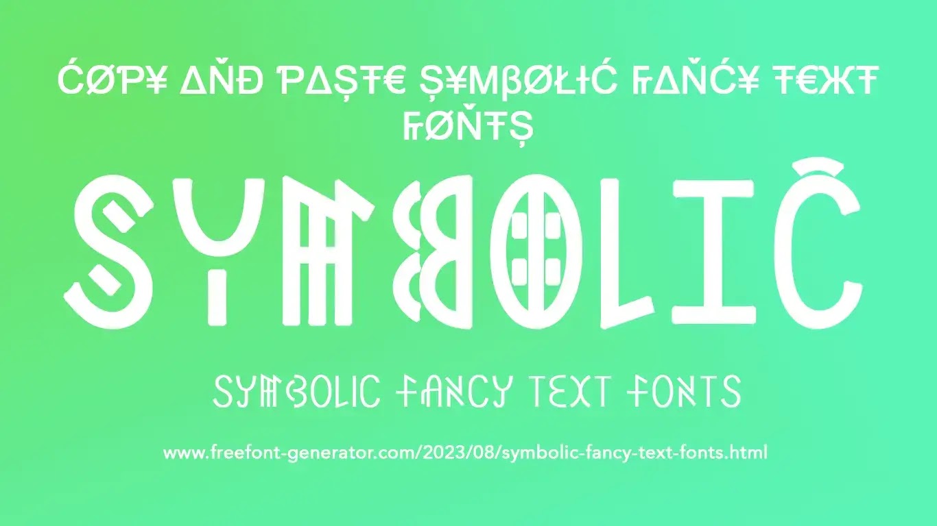 Symbolic Fancy Text Fonts 匚ㄖ卩ㄚ 卂几ᗪ 卩卂丂ㄒ乇