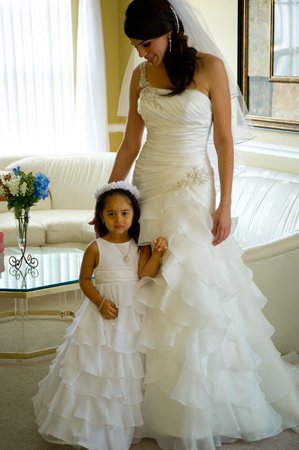 Ruffled Bridal Gown