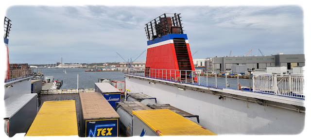 Utseiling med Stena Line fra Scwedenkai i Kiel i Tyskland.