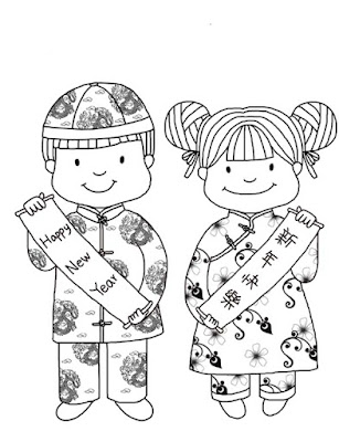 New Year Black And White Coloring Images For Kids