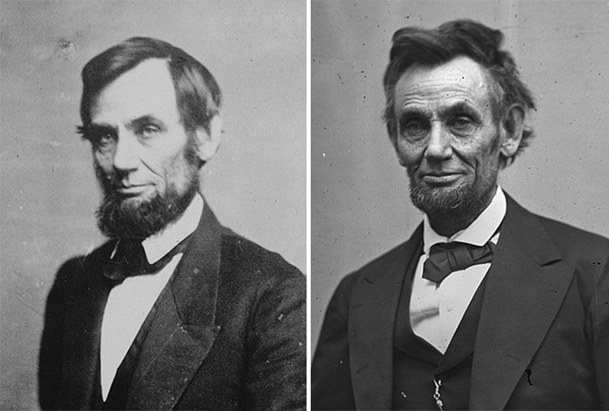 15 Before And After Photos Of US Presidents Depict How Their Job Transformed Them - Abraham Lincoln (1861-1865)