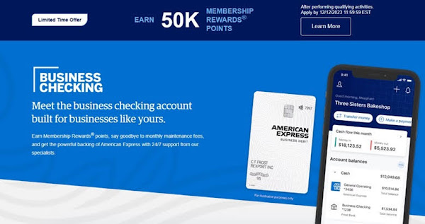 Amex Business Checking 50k