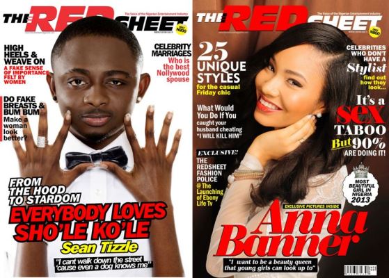 Sean Tizzle and Anna Banner cover August issue of Redsheet mag 