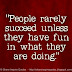 People rarely succeed unless they have fun in what they are doing.