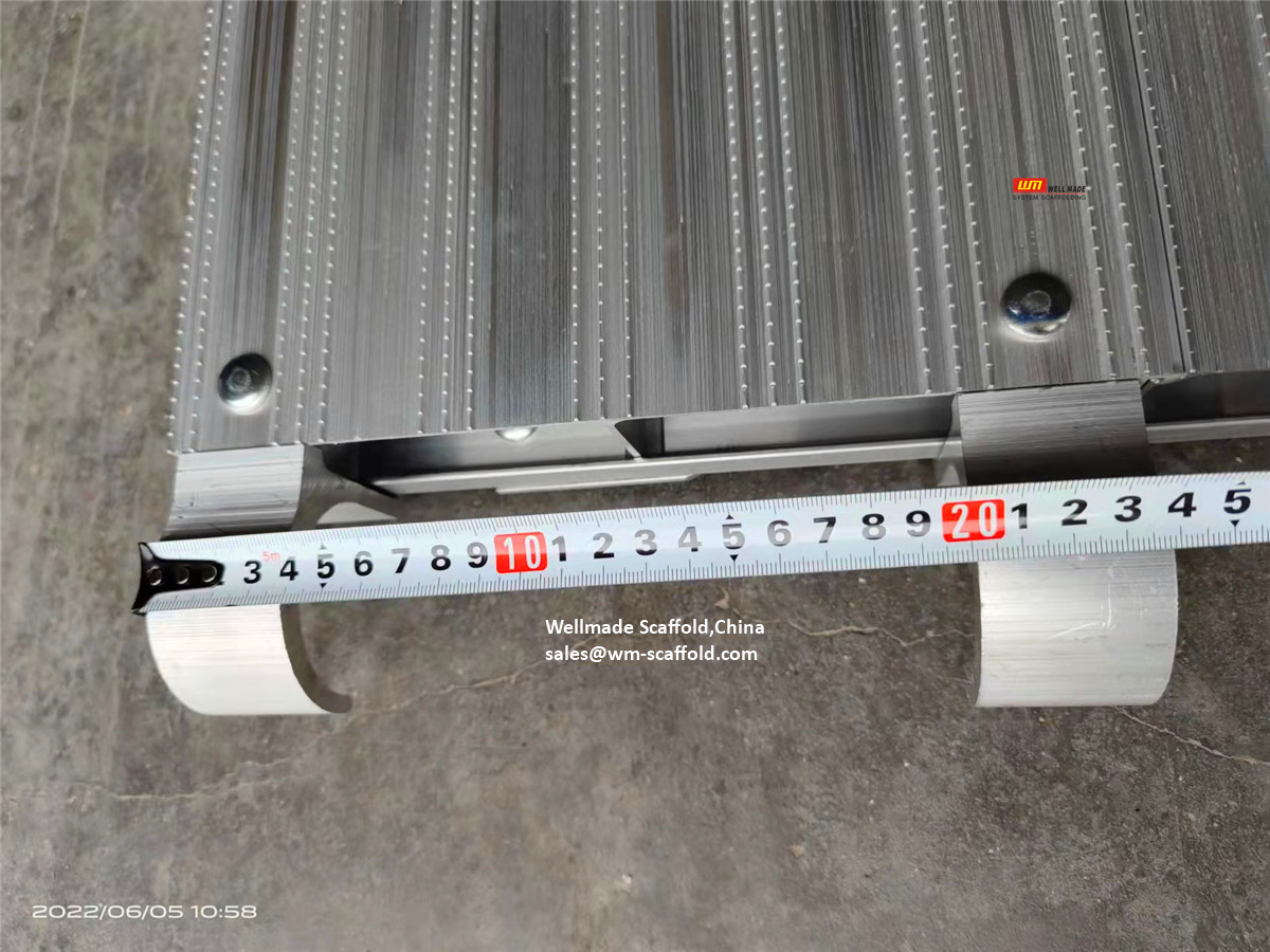 Aluminium Planks with hooks to the USA - Scaffolding Frame Walk Boards - 19" Scaffold Planks