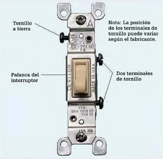 Instalaciones eléctricas residenciales - Apagador sencillo Leviton