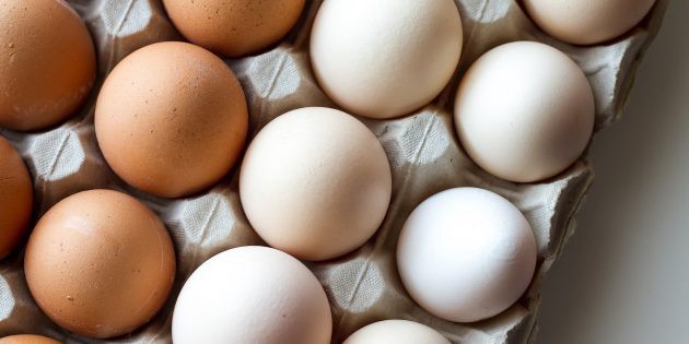 a tray of eggs