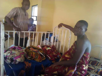 Okada man cries out after wife gives birth to triplets after welcoming twins