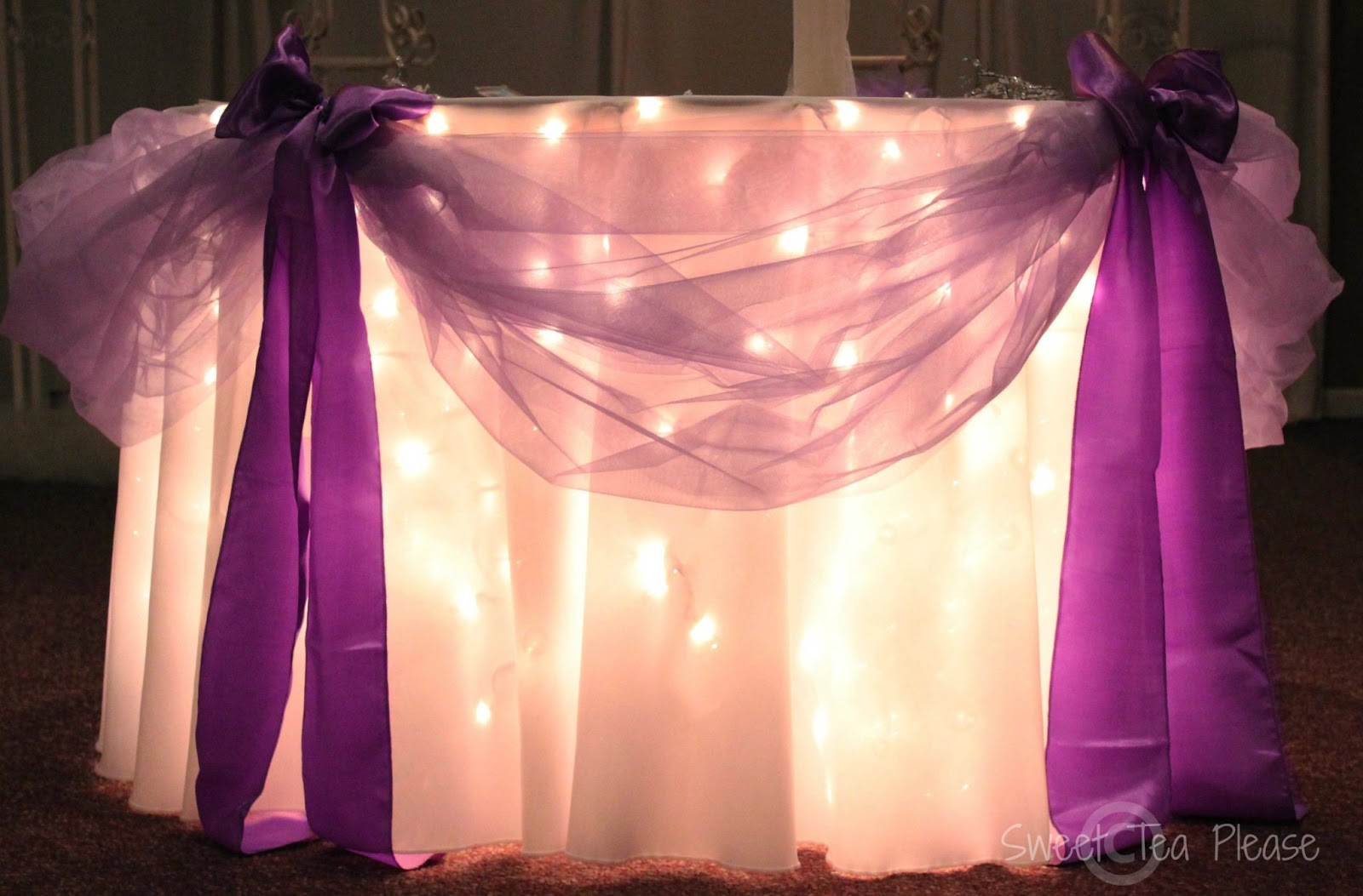 Andrea Howard Blog: Decorating a Cake Table With Lights and Tulle  A 