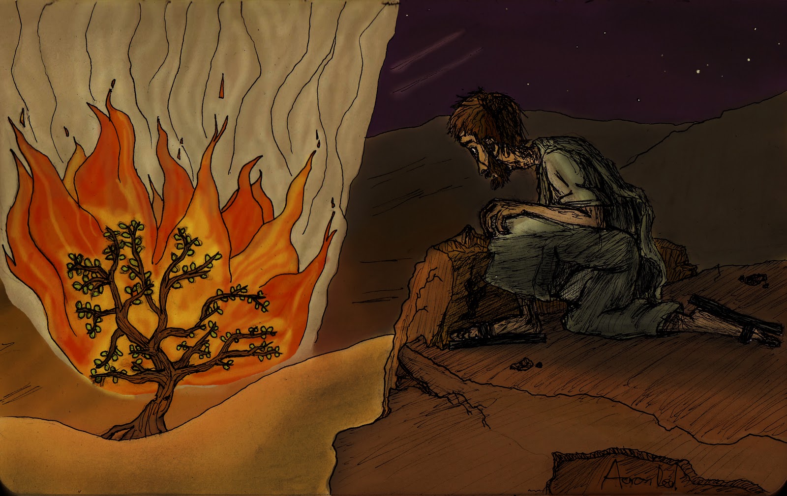 ... of this story is not that the bush is burning but that Moses notices