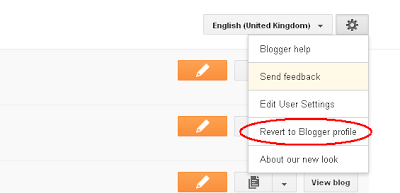 revert to blogger profile