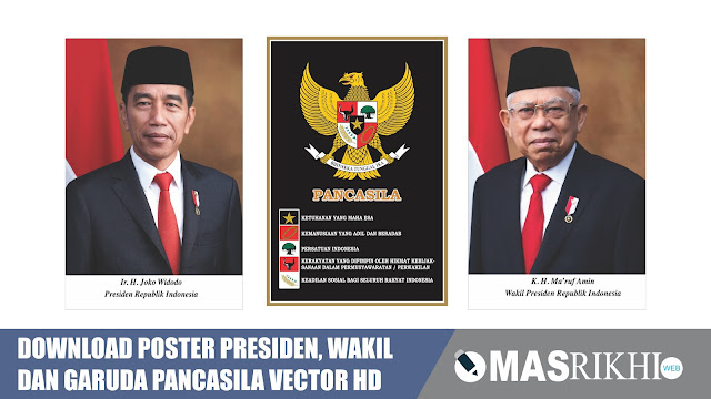 Poster Presiden dan Wakil Serta Logo Garuda  Pancasila  