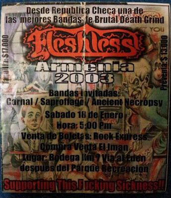 Armenia brutal death metal festival 2003, historia del metal colombiano