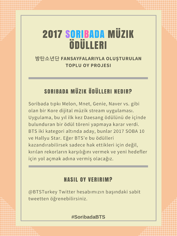 [SORIBADA TOPLU OY PROJESİ] BTS'e hak ettikleri bu ödülü verelim! Herkese ARMY POWER'ı gösterelim! ✨💫💜