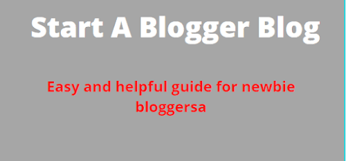 Start a blogger blog