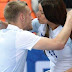 Rebekah consoles her husband Jamie Vardy with a kiss and hug after Euro 2016 defeat (photos)