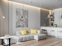 Comfy sectional sofa for contemporary living room interior