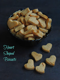 Peanut Butter biscuits, heart shaped biscuits