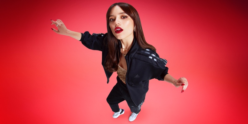 Jenna Ortega stars in Adidas Sportswear Spring-Summer 2023 Campaign Collection.