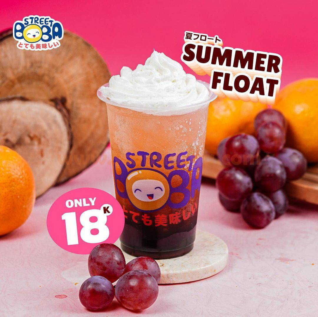 STREET BOBA Promo SUMMER FLOAT harga hanya 18Ribu