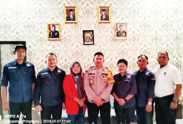 Tim DPD IWOI Deli Serdang Silaturahmi Dengan Kapolres Pringsewu Provinsi Lampung