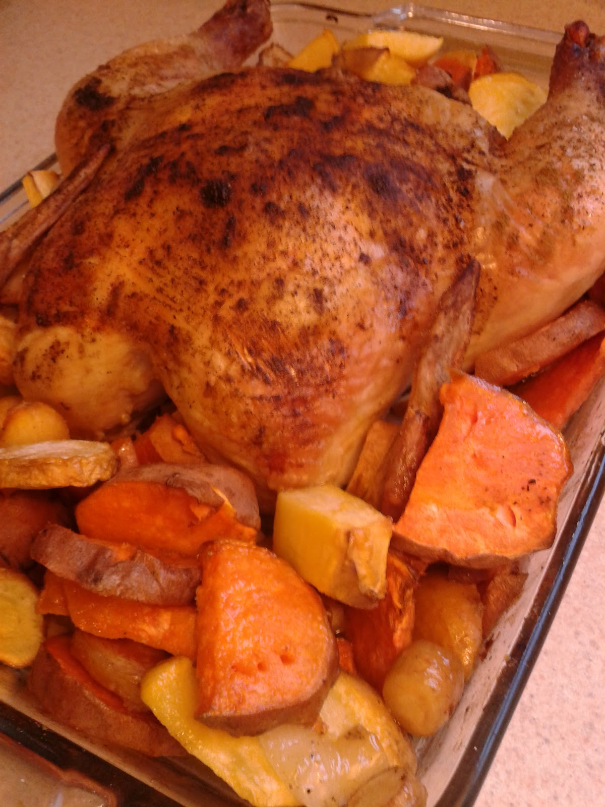 Easy Paleo Recipe - Roasted Chicken and Root Vegetables