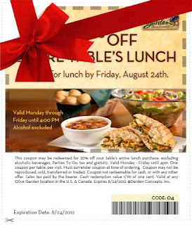 Free Printable Olive Garden Coupons