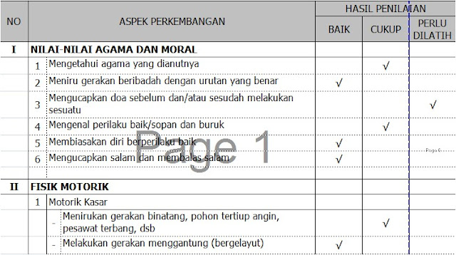 Aplikasi Raport Paud Semester 1 Kurikulum 2013 Tahun 2019/2020 - Ruang Paud