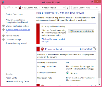 Cara Mengaktifkan dan Non-Aktifkan Windows 8 Firewall