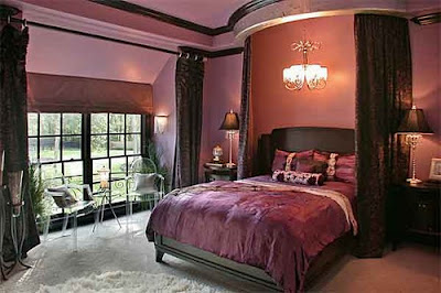 decoración de dormitorio morado