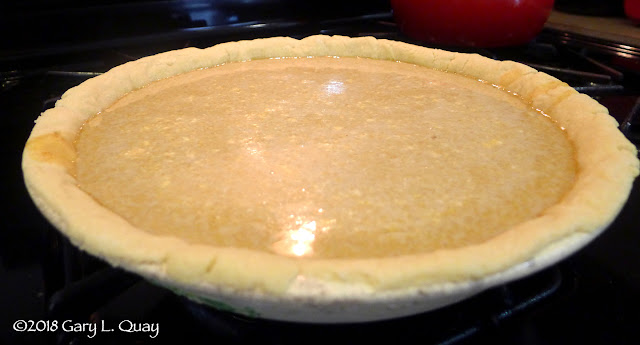 The pumpkin pis is ready for the oven