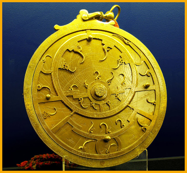 Pict: The curved spikes on this 18th century Persian astrolabe mark the brightest stars.