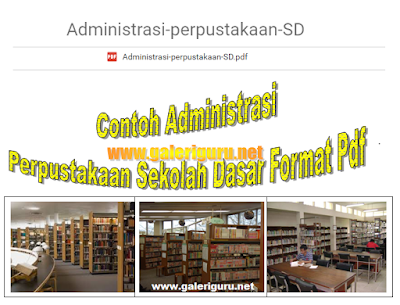 Contoh Administrasi Perpustakaan Sekolah Dasar Format Pdf