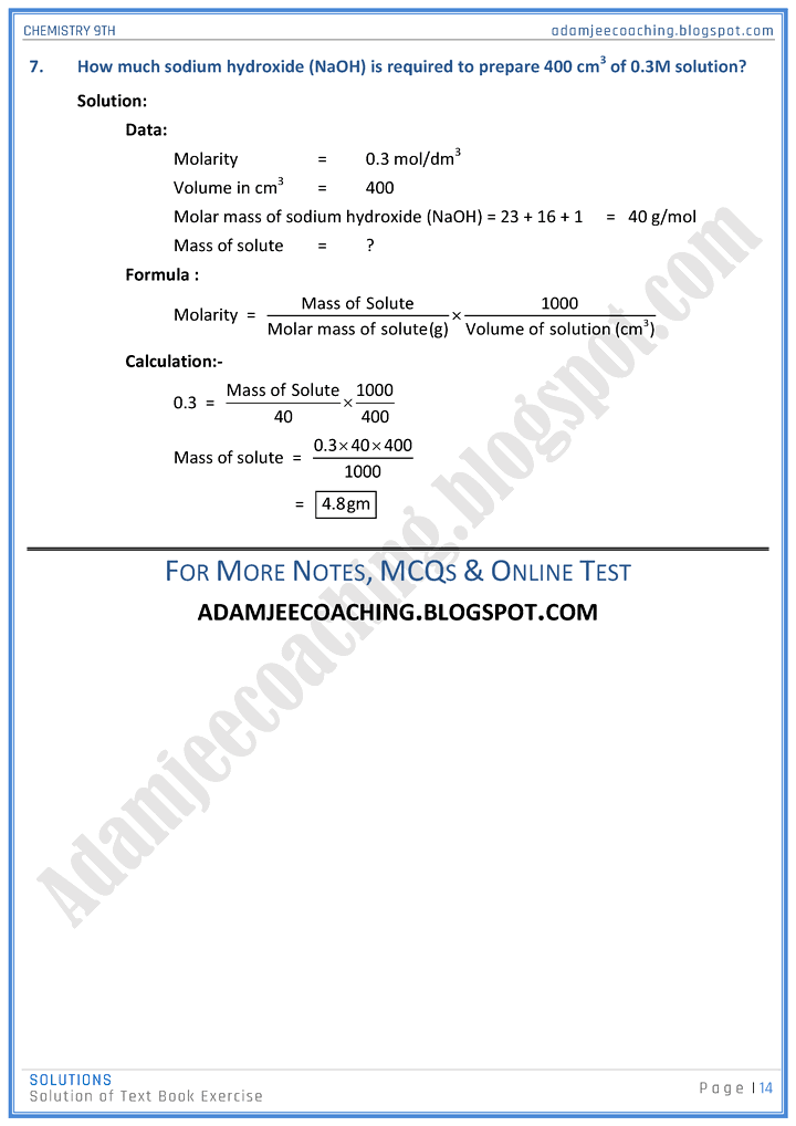 solutions-solved-book-exercise-chemistry-9th