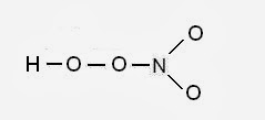  Fig. 1 : Connect the atoms of peroxy nitric acid with single bonds.