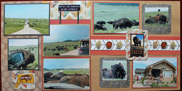 Wildlife Loop Scenic drive Custer Sate Park south dakota scrapbook page