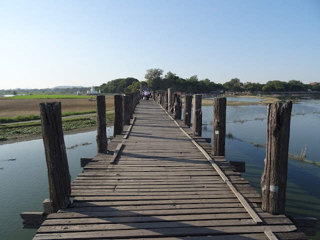 U Bein Bridge Amarapura Mandalay Myanmar Burma