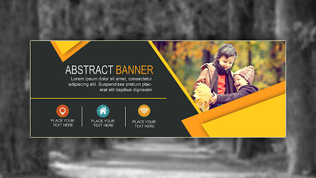  Cara  membuat Banner  dengan  photoshop  Abstract Banner  