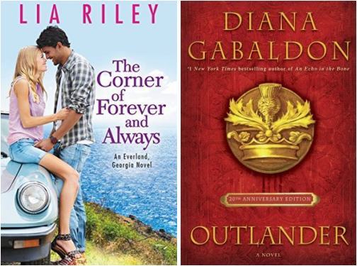 The Corner of Forever and Always by Lia Riley Outlander by Diana Gabaldon