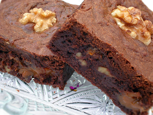 brownie, chocolate, dulce de leche, nueces, brownie con dulce de leche, 