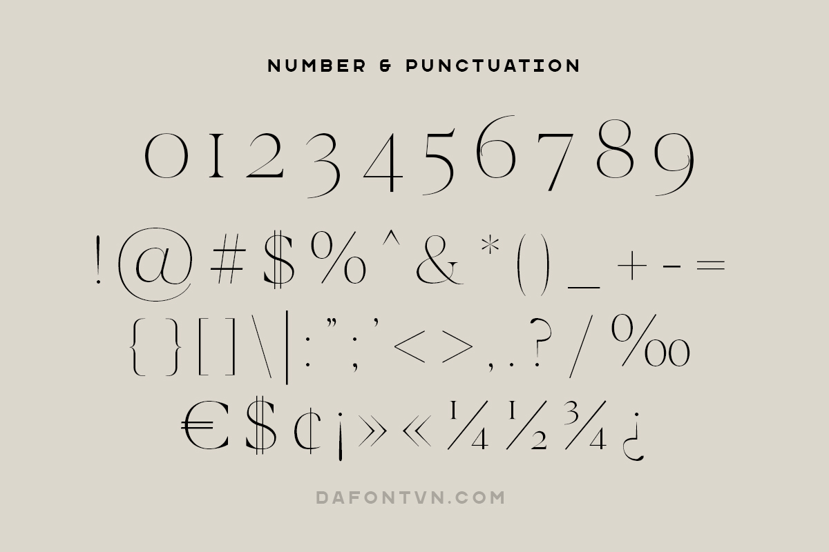 Font MOON CROWD - Number & Punctuation