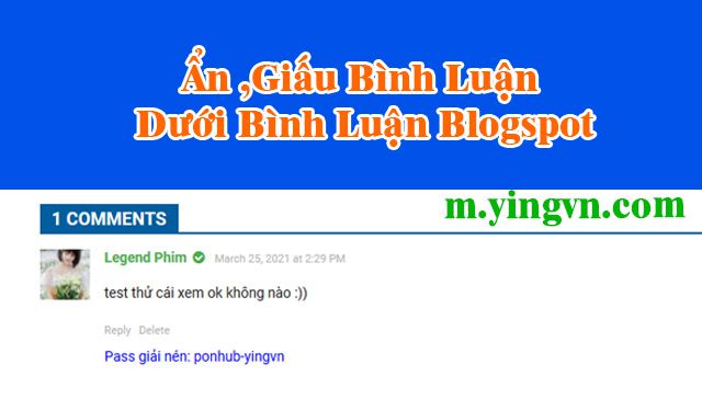 Hướng dẫn ẩn giấu PASS giải nén dưới bình luận của blogspot