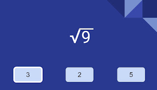 The square root of 9 is 3