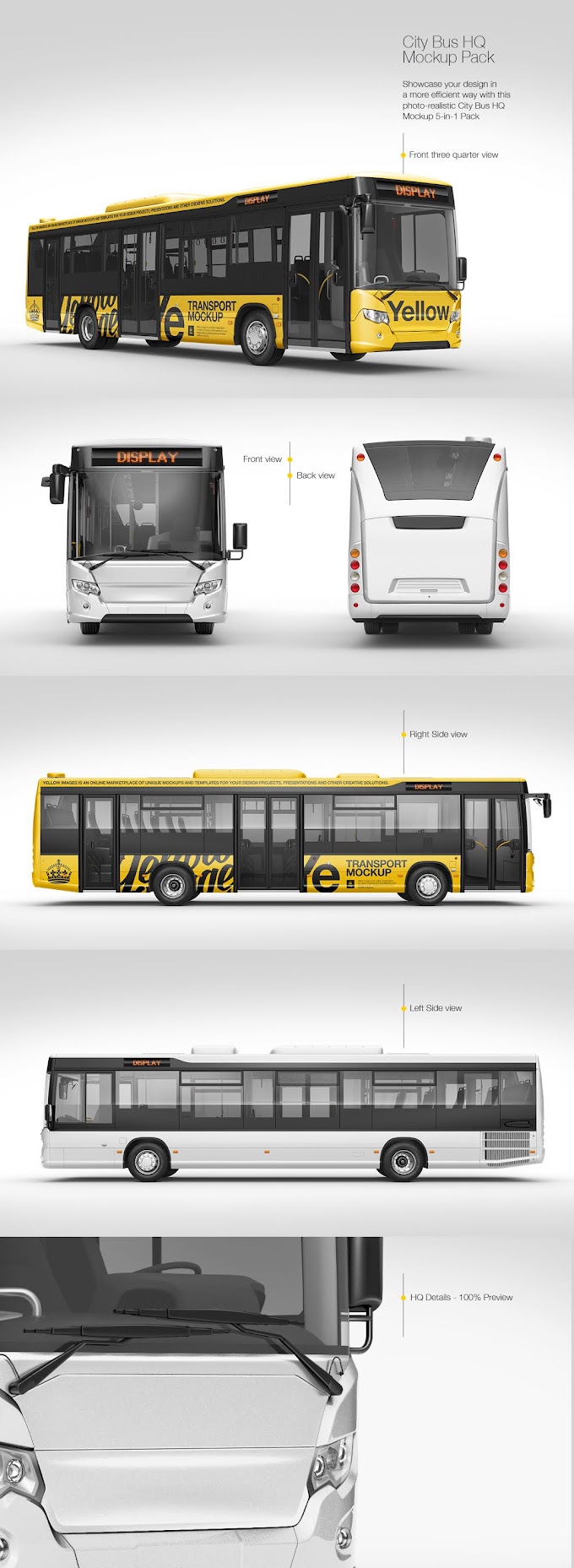 City Bus HQ Mockup Pack