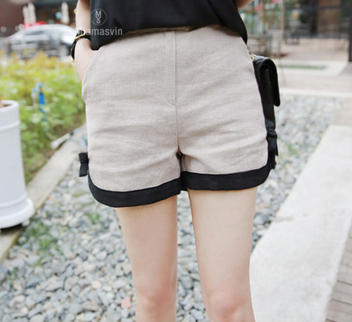 Two Tone Ribbon Shorts